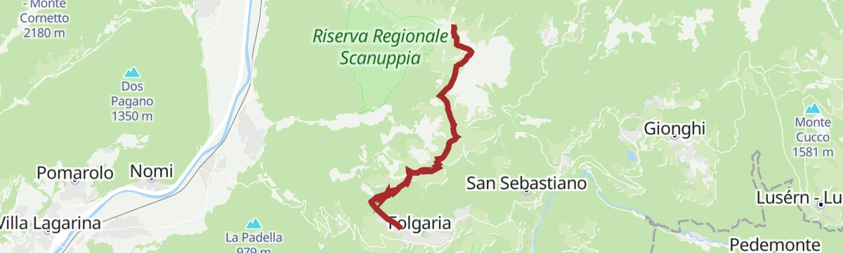 Route map: SAT - E425 - Folgaria - Bècco di Filadonna